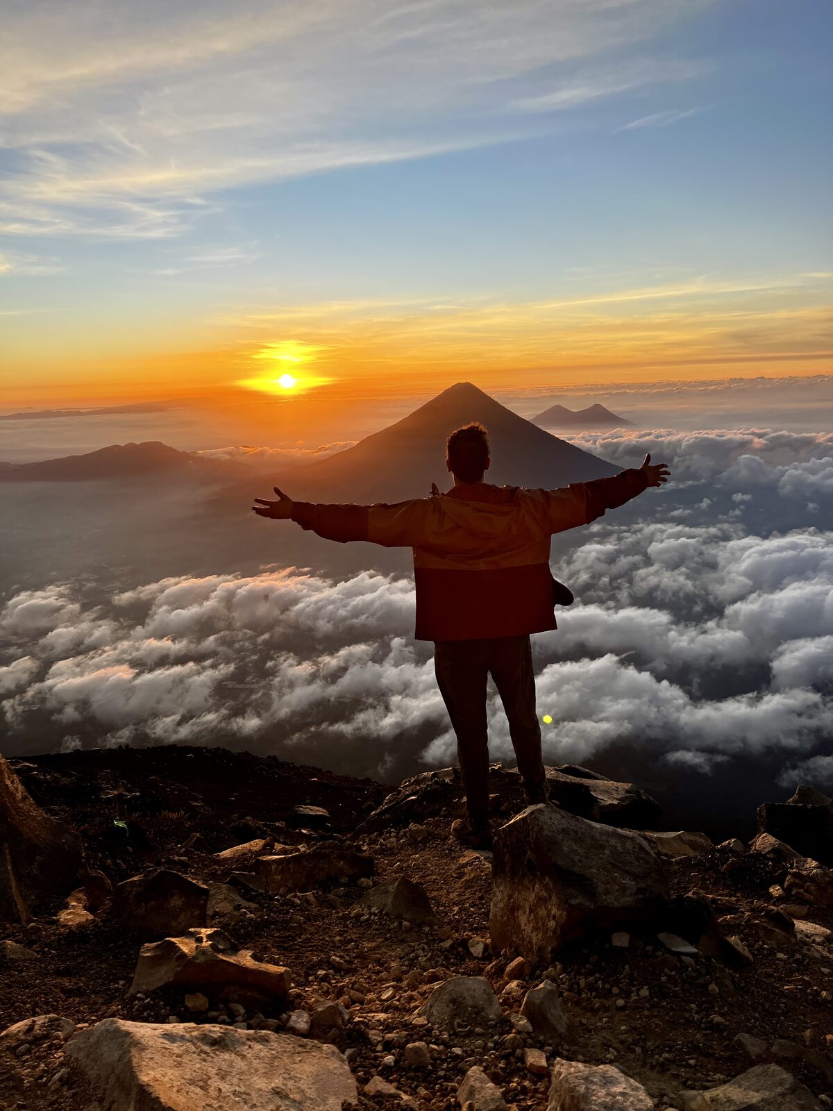 Luke at the summit of Acatenango