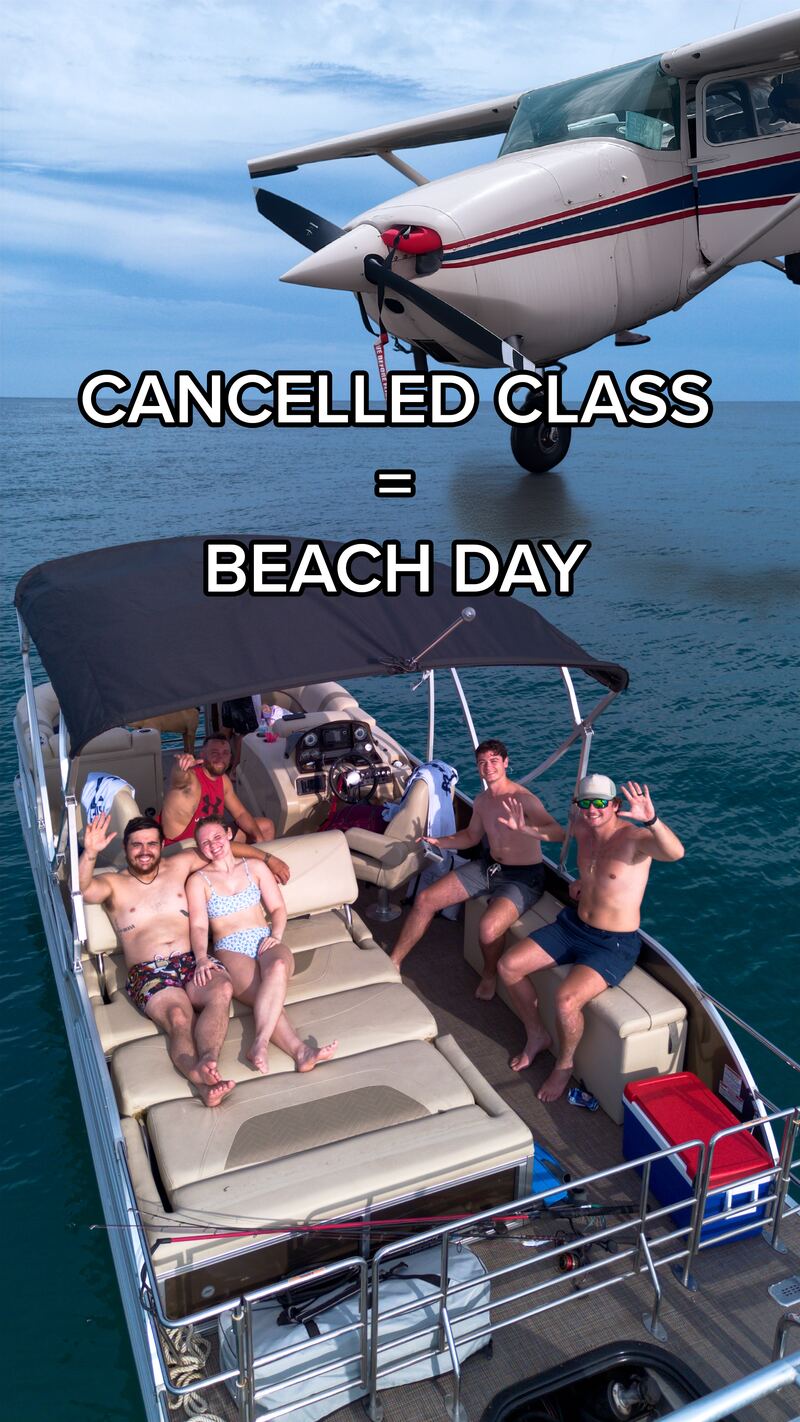 Cancelled class equals beach day in Destin Florida