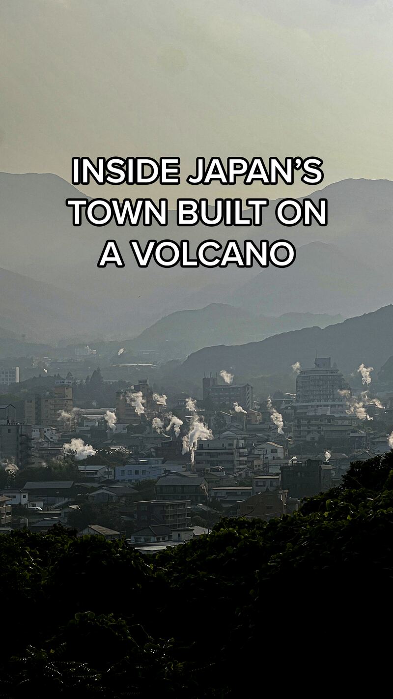 Inside Japan's town built on a volcano